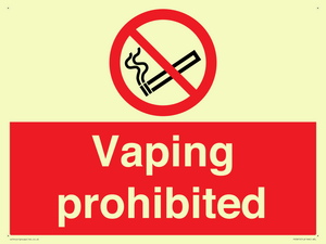 Vaping prohibited